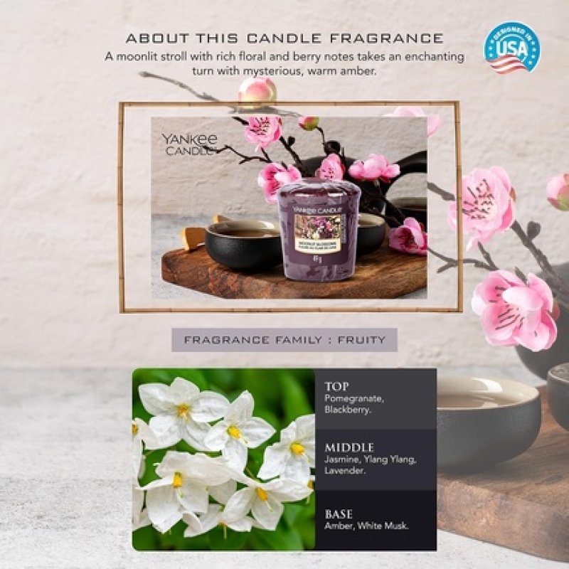 Yankee Candle Moonlit Blossoms Votive Candle