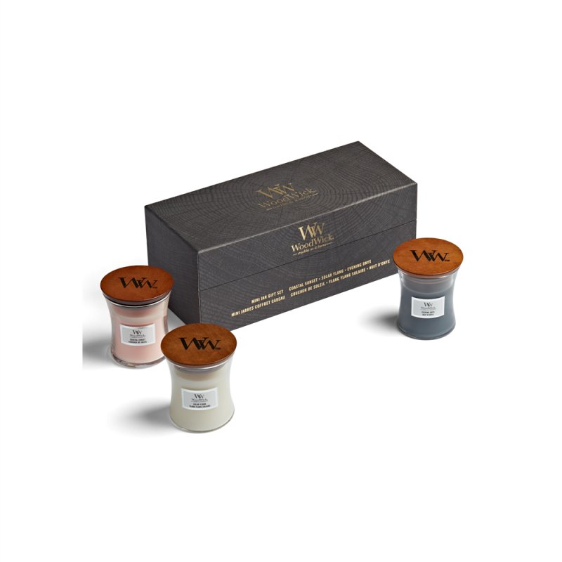 WoodWick 3 Mini Jar Giftset Floral wax candle Round Multicolour 3 pc(s)