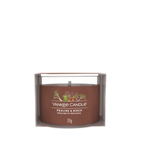 Yankee Candle Praline & Birch bougie en cire Rond Bois de bouleau Marron 1 pièce(s)