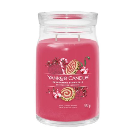 Yankee Candle Peppermint Pinwheels bougie en cire Cylindre Menthe poivrée, Vanille Rose 1 pièce(s)