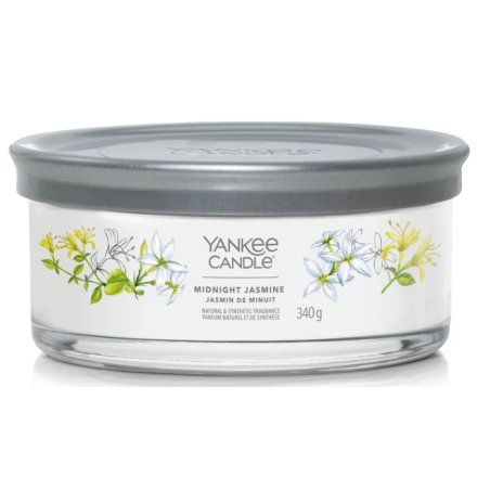 Yankee Candle Midnight Jasmine bougie en cire Cylindre Chèvrefeuille, Jasmin, Mandarin, Néroli Blanc 1 pièce(s)