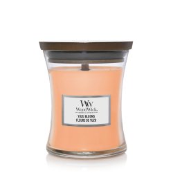 WoodWick Yuzu Blooms Medium Jar wax candle Round Peach 1 pc(s)