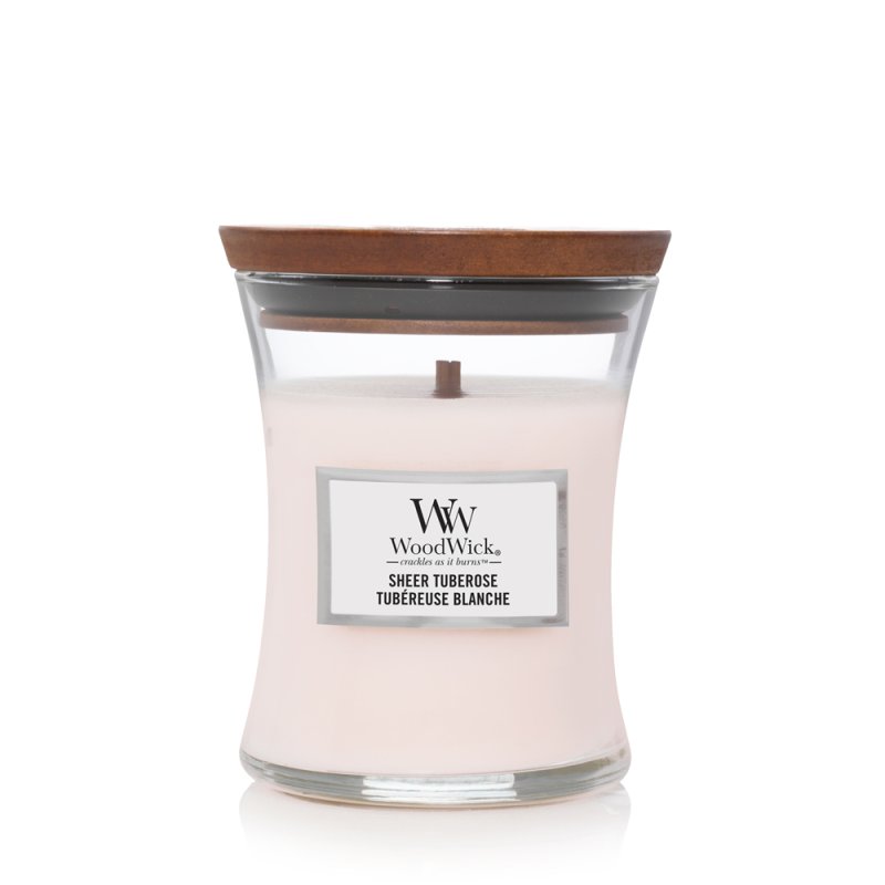 WoodWick Sheer Tuberose Medium Candle 275g