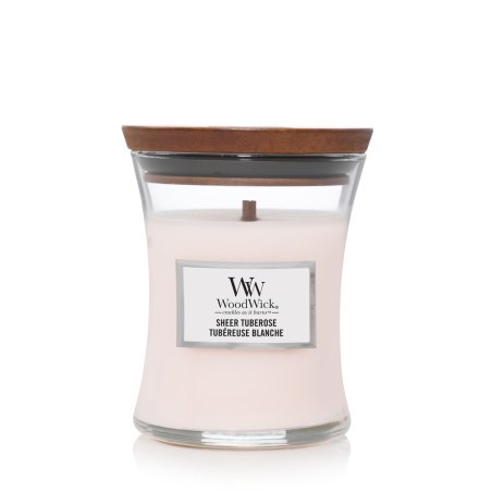 WoodWick Sheer Tuberose Medium Candle 275g