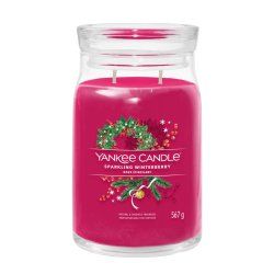 Yankee Candle Sparkling Winterberry bougie en cire Rond Rouge 1 pièce(s)
