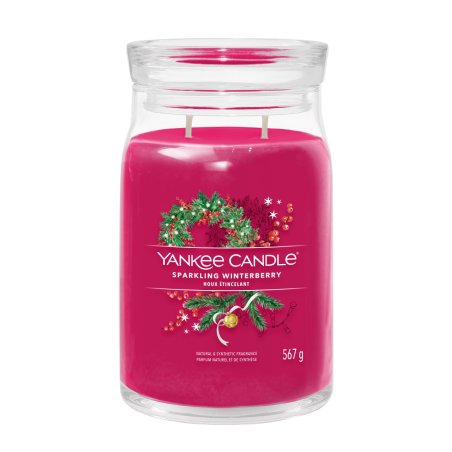 Yankee Candle Sparkling Winterberry bougie en cire Rond Rouge 1 pièce(s)