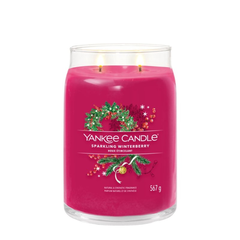 Yankee Candle Sparkling Winterberry bougie en cire Rond Rouge 1 pièce(s)