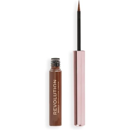Makeup Revolution Super Flick Liquid Eyeliner Highly Pigmented Brown 2.4ml