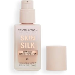 Makeup Revolution Skin Silk Serum Foundation Light to Medium Coverage with Hyaluronic Acid F9 23ml