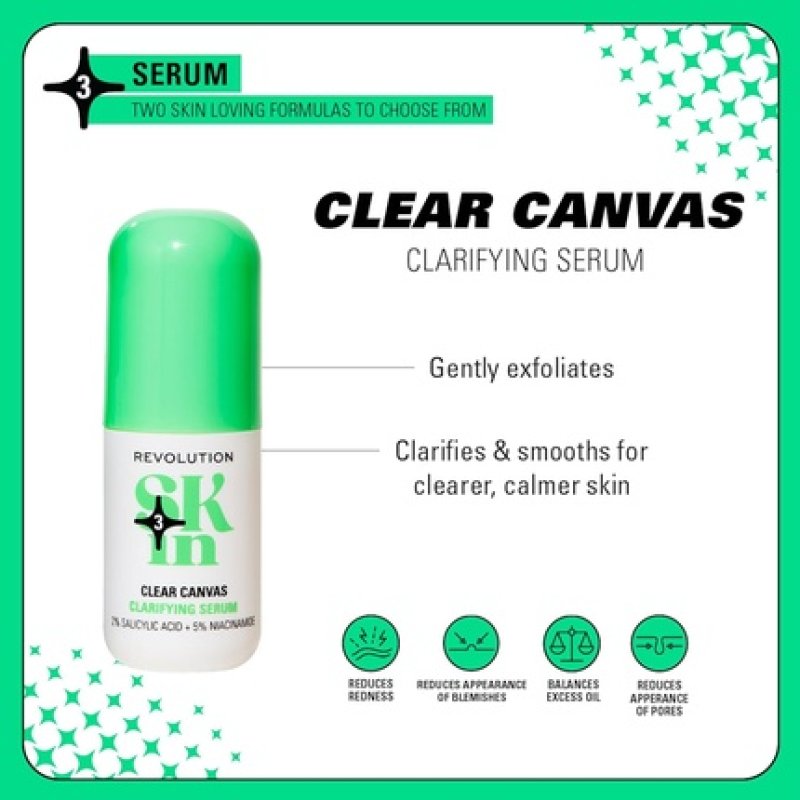 Revolution Skin Clear Canvas Clarifying Serum with Niacinamide
