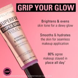 Revolution Superfix Grip Primer Hydrating & Smoothing Face Primer for Makeup