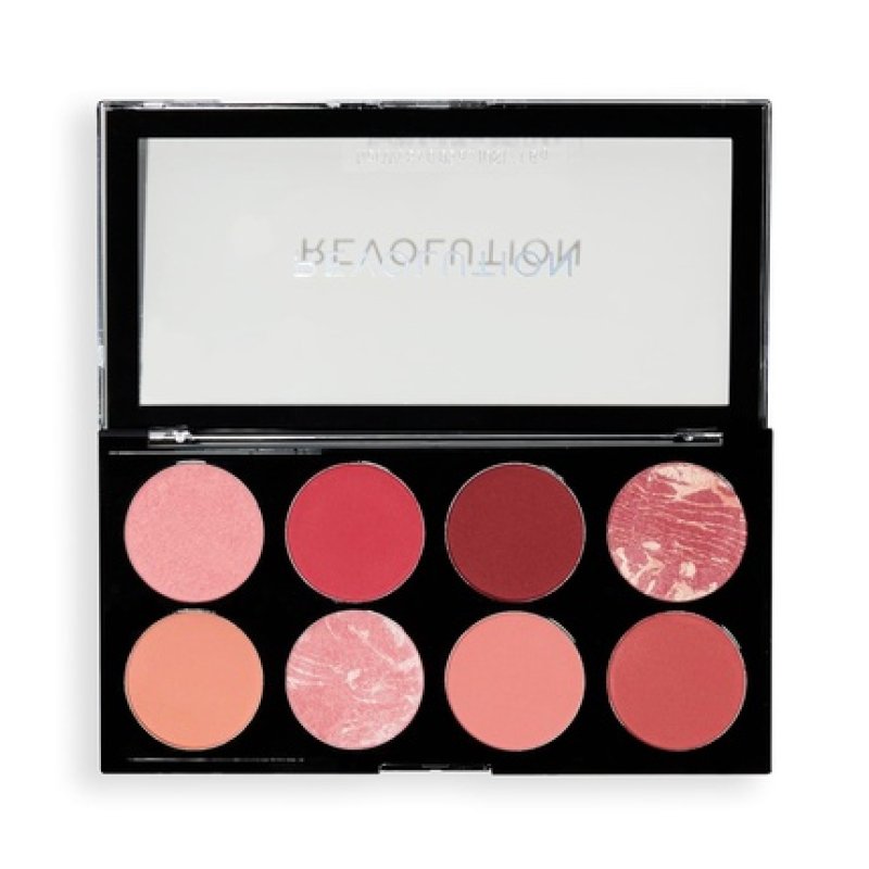 Revolution Ultra Blush Palette 8 Pigmented Matte and Shimmer Shades