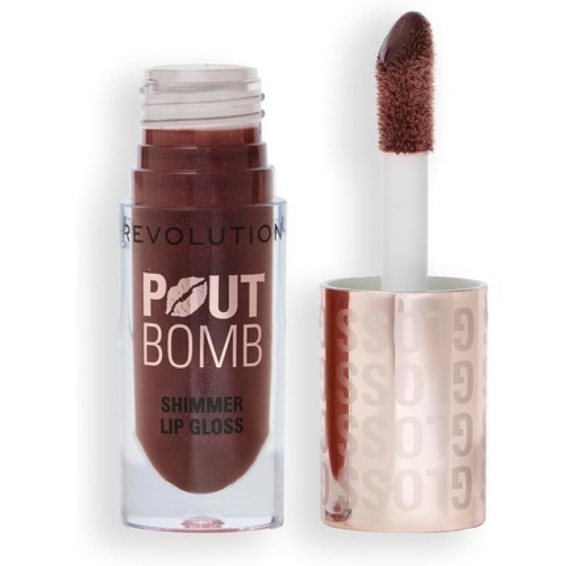 Revolution Pout Bomb Shimmer Gloss High-Shine Lip Gloss for Glossy Finish