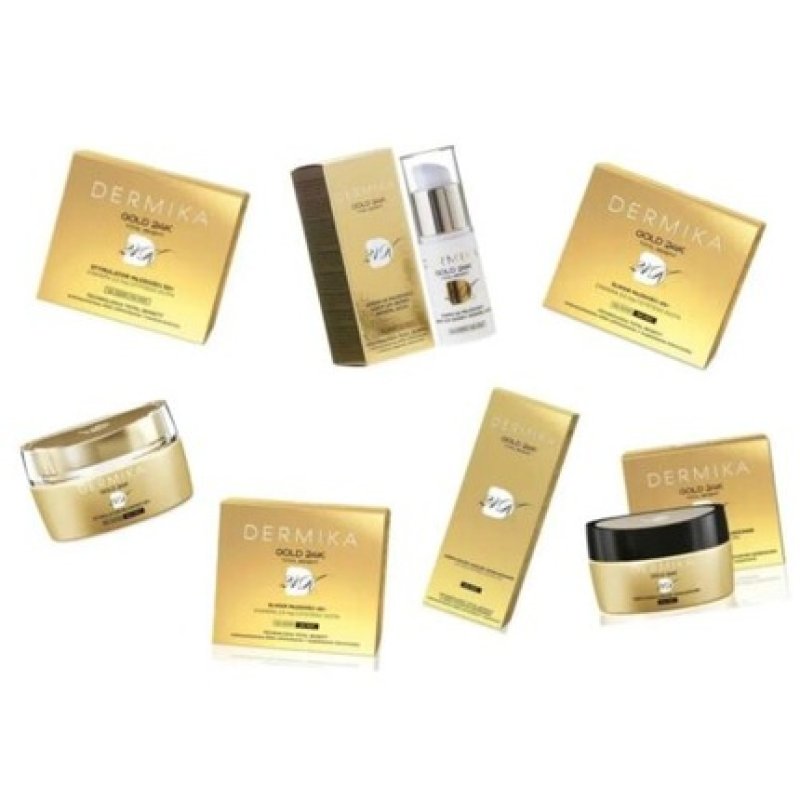 Dermika Gold 24K Total Benefit Day & Night Creams, Eye Cream, Cream Mask