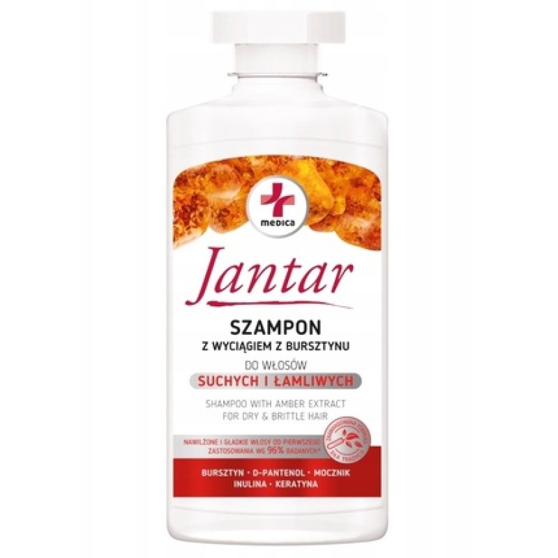 Jantar Medica Moisturizing Shampoo For Dry And Brittle Hair With Amber Extract 330 Ml