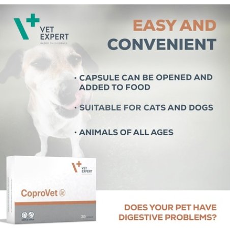 VET EXPERT CoproVet - preparation against the ingestion of feces for dogs and cats - 30 caps.