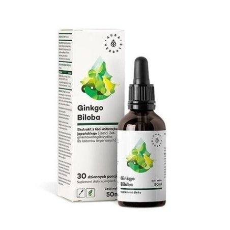 Aura Herbals Ginkgo Biloba Japanese Ginkgo Extract 50:1 50ml Drops
