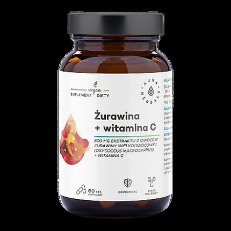 Aura Herbals Cranberry 800mg Vitamin C 60 Capsules