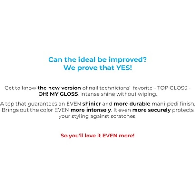 Victoria Vynn Gel Polish Top OH! MY GLOSS No Wipe UV LED Nails Soak Off Manicure 8ml