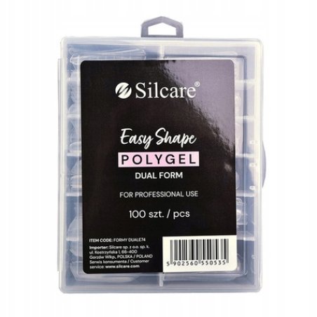Silcare Clear Dual Forms For Acrylic Gel - 100 Pieces
