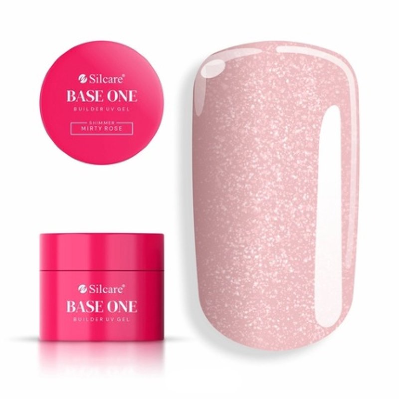 Silcare Base One Shimmer Uv Gel For Nail Styling Misty Rose 50g