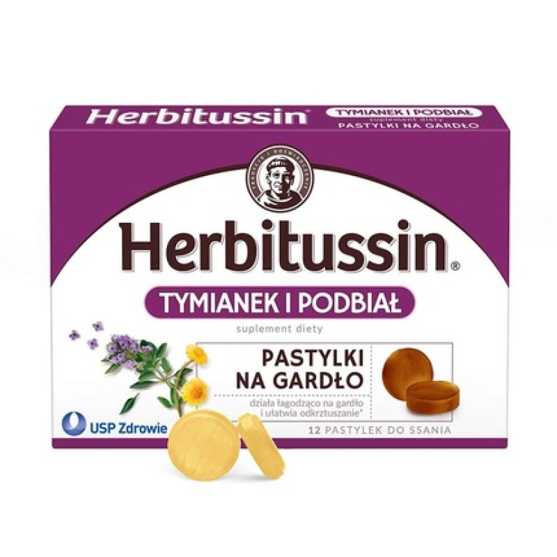 Herbitussin Thyme And Coltsfoot Lozenges - 12 Lozenges