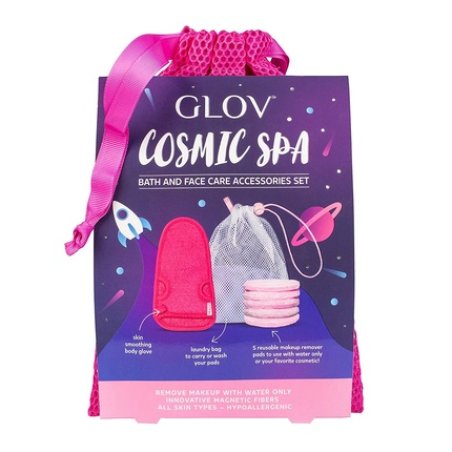 Bamboo Body Scrubbing Glove and 5 Washable Makeup Remover Pads Gift Set - Pack of 2