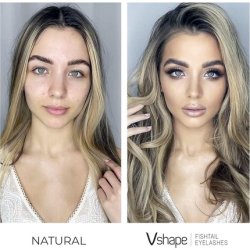 Clavier Artificial Lashes V-Shape Fishtail C-Curl 10 Lashes