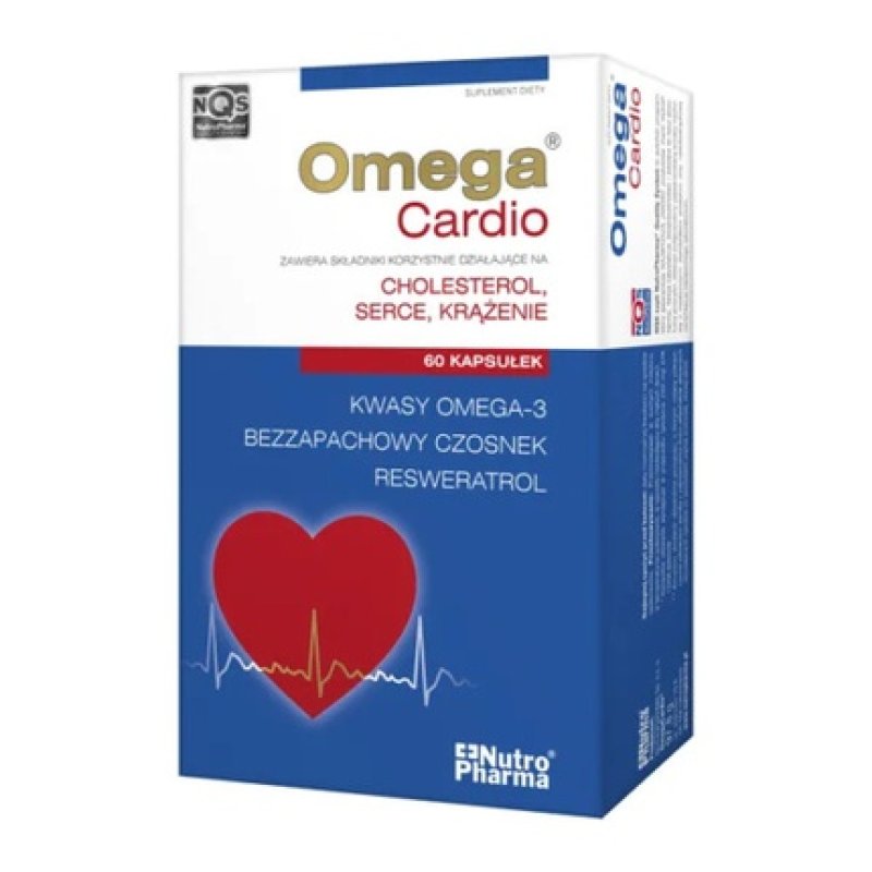 Omega Cardio Garlic 180 Capsules Heart Omega 3 DHA EPA Resveratrol