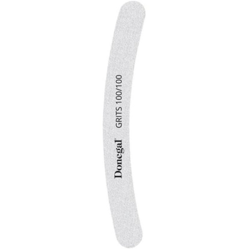 Donegal Nail File Double Sided 100/100 Grit Black Banana Curved Emery Board