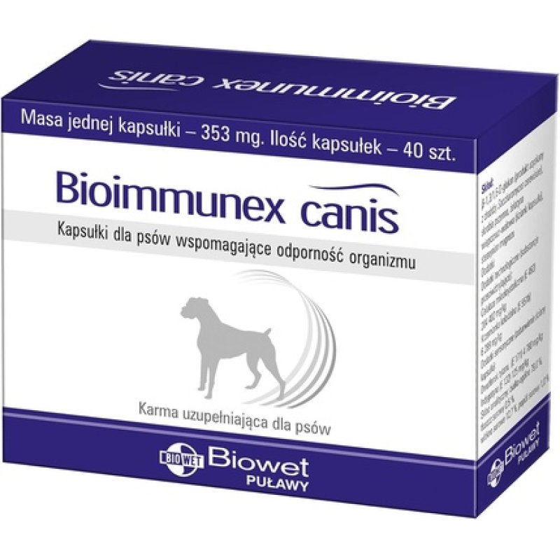 Bioimmunex Canis Dog Immunity Supplement 40 Capsules