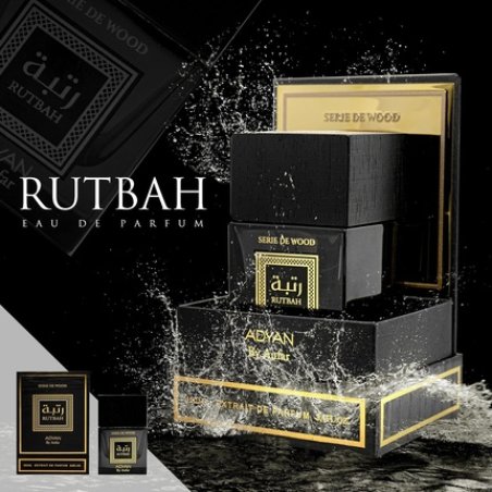 Rutbah Serie de Wood Sensual Cognac Perfume with Cinnamon, Tonka Bean, Oak, Praline, Vanilla, and Sandalwood Luxury