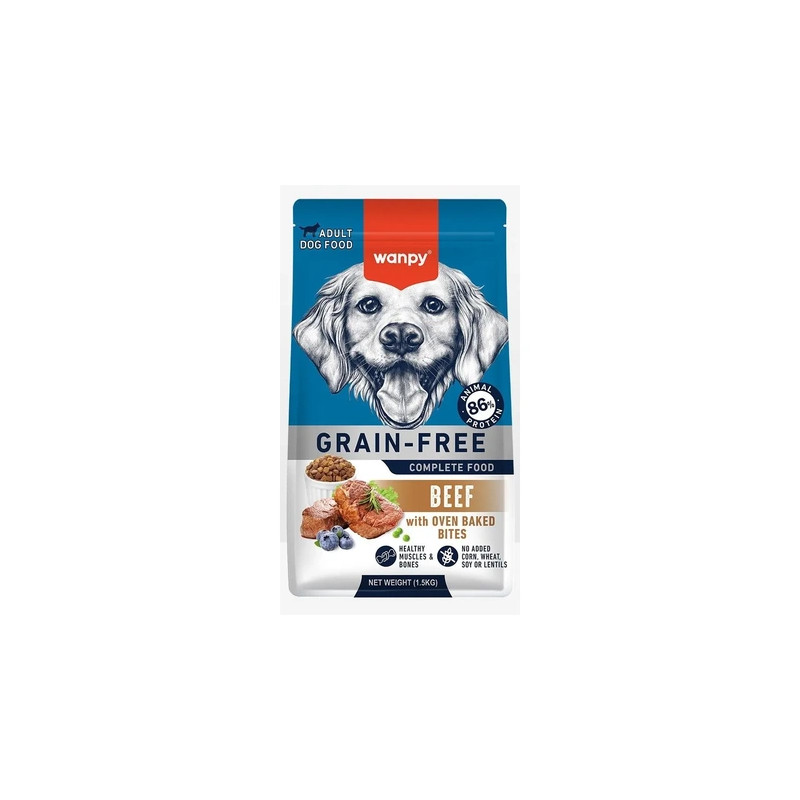 wanpy - Adult Dog Food with Beef - 1.5kg