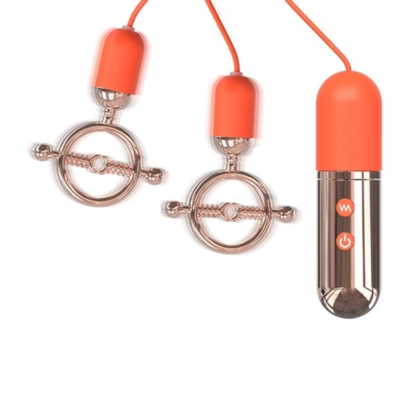 S-Hande Forbidden Lock Clitoral Vibrator With Lock In Red Gold