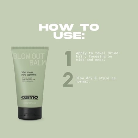 Osmo Blow Out Balm Blow Dry Balm 90% Natural Ingredients for Body and Volume