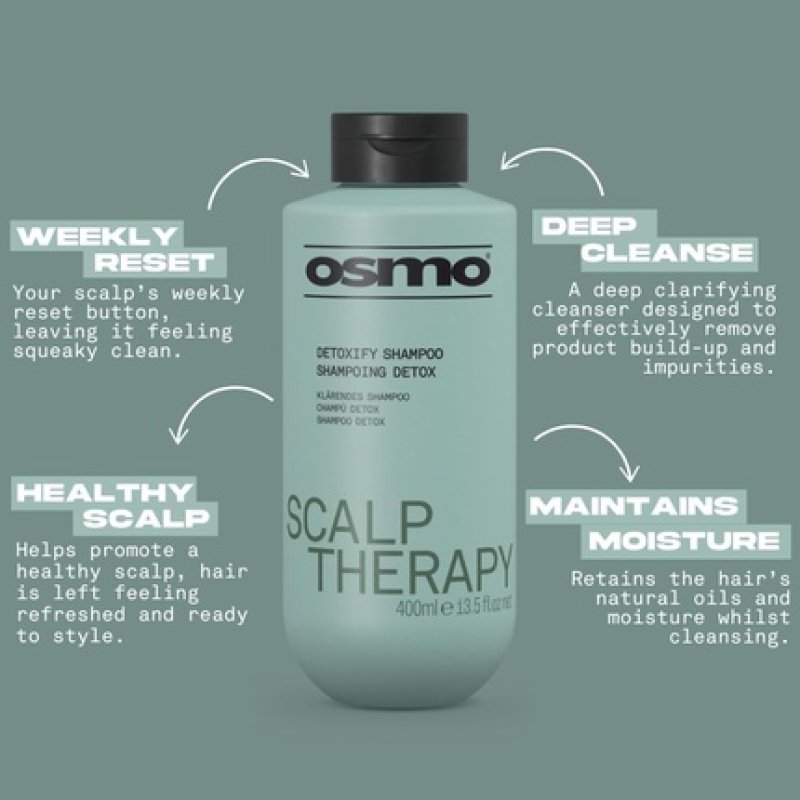 Osmo Scalp Therapy Detoxify Shampoo Clarifying Cleanser Removes Product