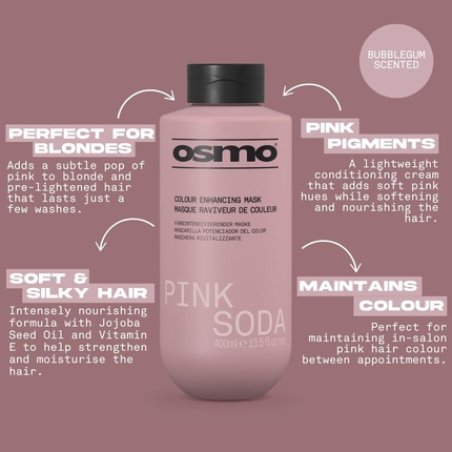 Osmo Pink Soda Colour Enhancing Mask Pink Pigmented Vegan 400ml