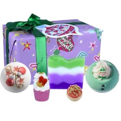 Bomb Cosmetics Incredibauble Festive Christmas Handmade Wrapped Bath & Body Set
