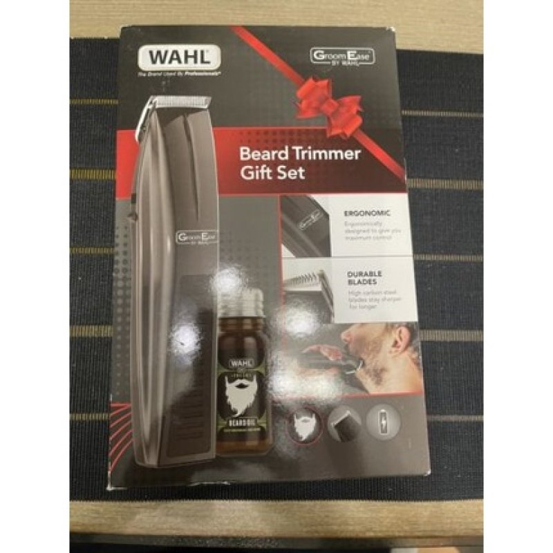 Men's Wahl Beard Trimmer & Oil Gift Set Cordless Cutting