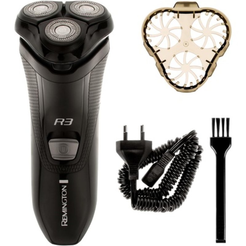 Remington Men's Electric Rotary Shaver Style Series R3 Dual Track Blades Flexing Blades and Pivoting Neck Pop-up