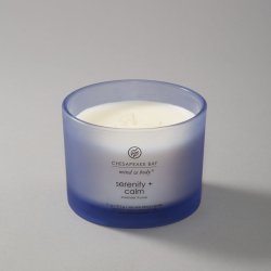 Chesapeake Bay Serenity & Calm wax candle Cylinder Purple 1 pc(s)