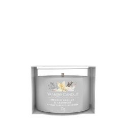 Yankee Candle Smoked Vanilla & Cashmere bougie en cire Rond Ambre, Bois de cachemire, Vanille Gris 1 pièce(s)