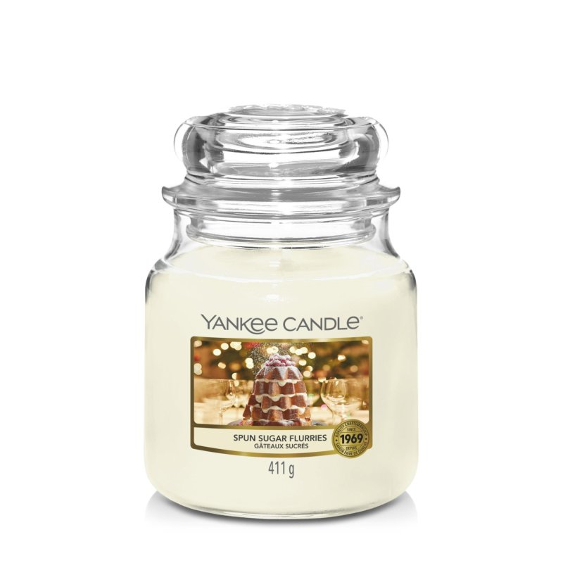 Yankee Candle Spun Sugar Fluries bougie en cire Rond Beige 1 pièce(s)