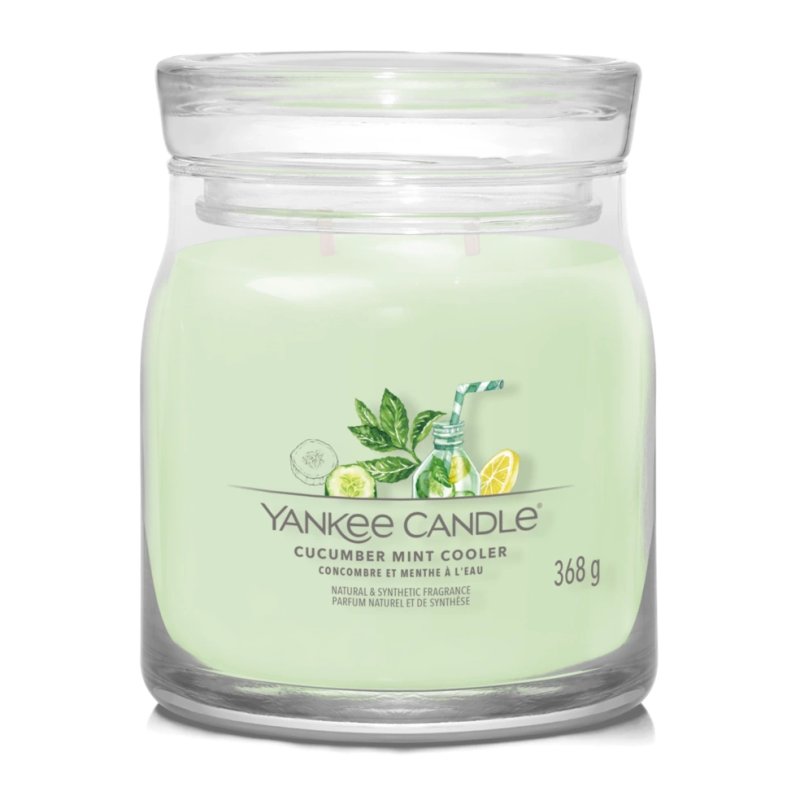 Yankee Candle Cucumber Mint Cooler bougie en cire Cylindre Concombre, Citron, Menthe Vert 1 pièce(s)