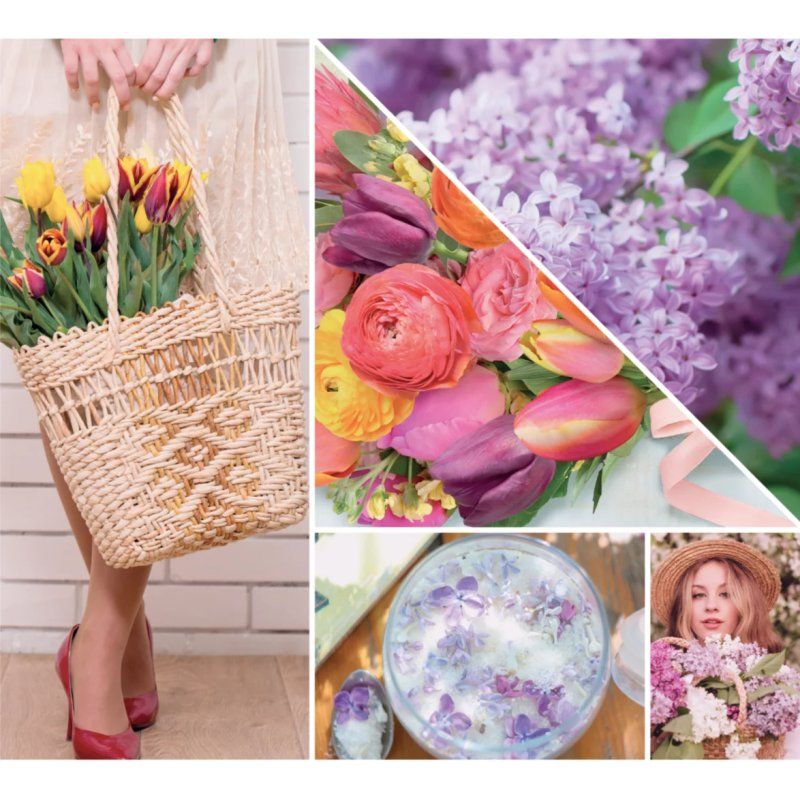 Yankee Candle Hand Tied Blooms bougie en cire Cylindre Lavande, Citron, Lilas, Orchidée Violet 1 pièce(s)