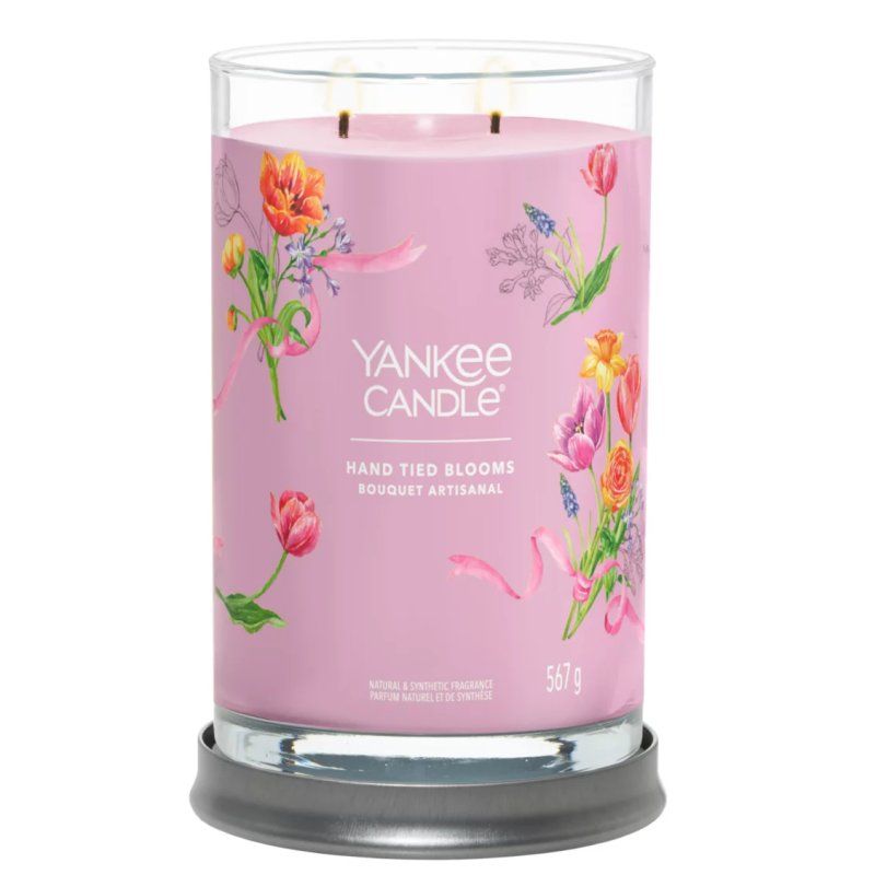 Yankee Candle Hand Tied Blooms bougie en cire Cylindre Lavande, Citron, Lilas, Orchidée Violet 1 pièce(s)