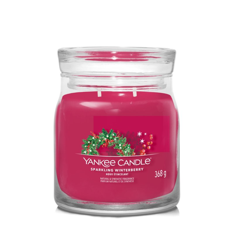 Yankee Candle Sparkling Winterberry bougie en cire Rond Rouge 1 pièce(s)