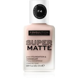 Revolution Relove Super Matte 2 in 1 Foundation Concealer F4 24ml