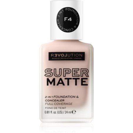 Revolution Relove Super Matte 2 in 1 Foundation Concealer F4 24ml