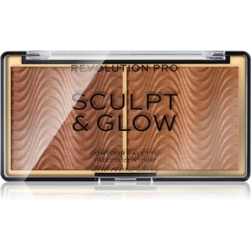 Revolution PRO Sculpt And Glow palette - Medium-Deep, 8 g